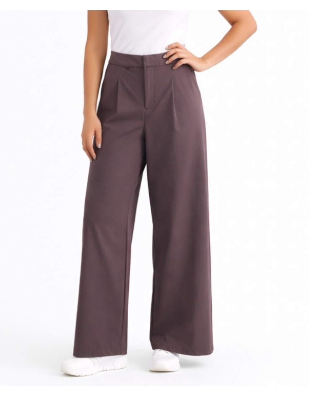 Figs Pro Women’s Wide-Leg Scrub Pants in deep plum (large) - Picture 10 of 10